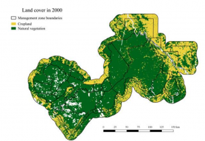 M.Sc. handed in: Quantifying land cover change using remote sensing data in a transboundary protected area