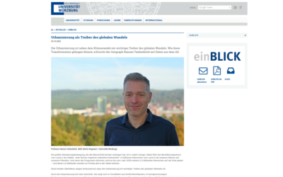 University News Portal featured our newly appointed Professor Hannes Taubenboeck