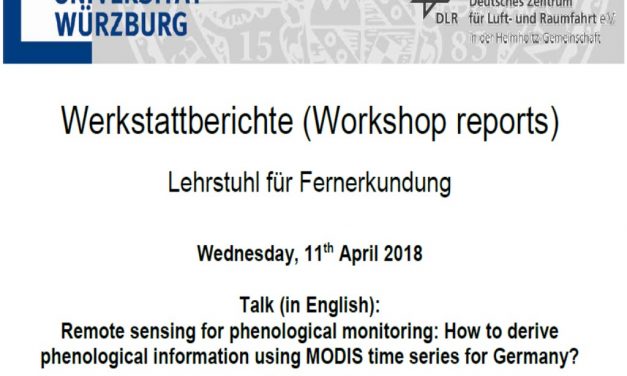 Workshop Report at the Department of Remote Sensing – April 11, 2018