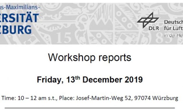 Workshop Report at the Department of Remote Sensing – December 13, 2019
