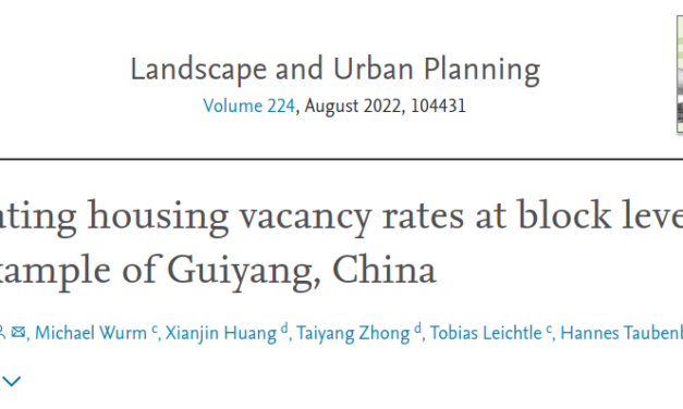 new publication: Estimating housing vacancy rates at block level￼