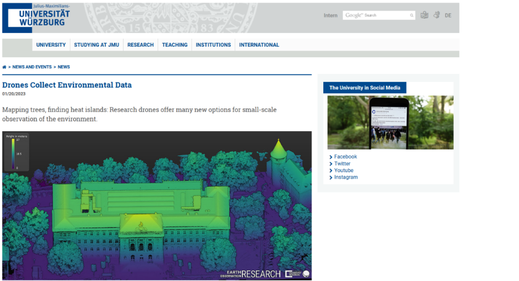 University Würzburg featured our UAS city data collection - Earth ...