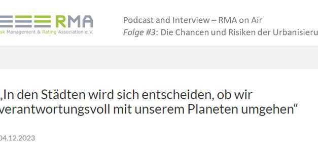 Contribution to the RMA podcast “The opportunities and risks of urbanization” by EOR Cluster