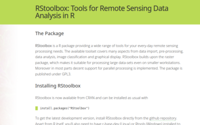 Our remote sensing toolbox RStoolbox updated