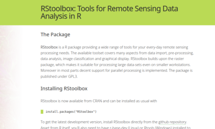 Our remote sensing toolbox RStoolbox updated