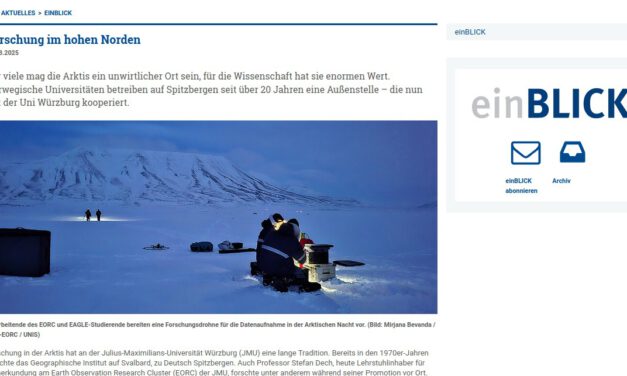 Press Release by University of Würzburg about our Arctic research