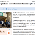 Our training on Remote Sensing for Biodiversity Conservation got featured by Ghana Media