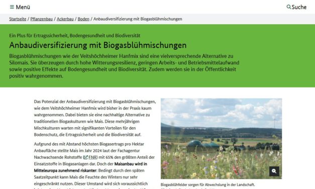 Remote sensing insights into biogas flowering mixtures