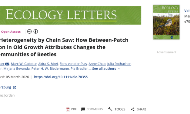 New publication: Ecological insights supported by remote sensing collaboration