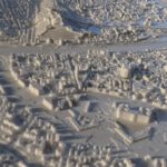 Physical 3D building model of Würzburg at the EORC