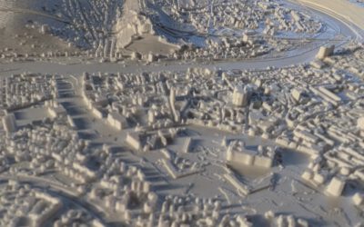 Physical 3D building model of Würzburg at the EORC