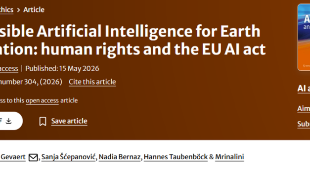 New publication on responsible Artificial Intelligence for Earth observation