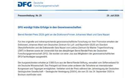 Johannes Mast wins Bernd Rendel Prize