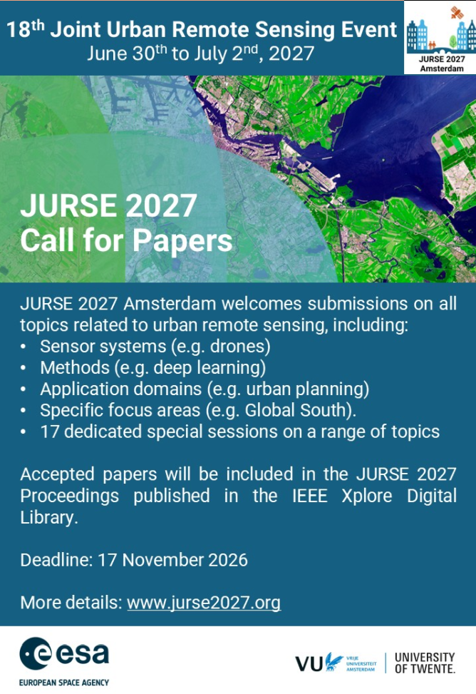 Earth Observation News - Call for Papers for JURSE 2027