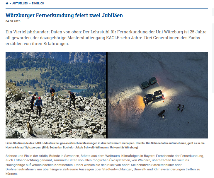 Earth Observation News - University press covered our anniversaries