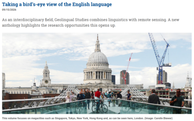 einBLICK reports on the publication of the book “Geolingual Studies on urban space”