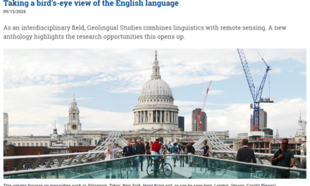 einBLICK reports on the publication of the book “Geolingual Studies on urban space”