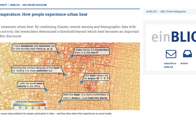 einBLICK reports on our recent study “From Measured to Experienced Heat”