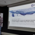 Jakob Schwalb-Willmann presents on the effect of snow & vegetation on reindeer foraging at NSO-GfÖ 2026