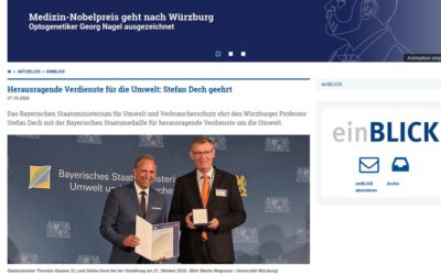 University Press reports on Stefan Dech receiving the Bavarian State Medal