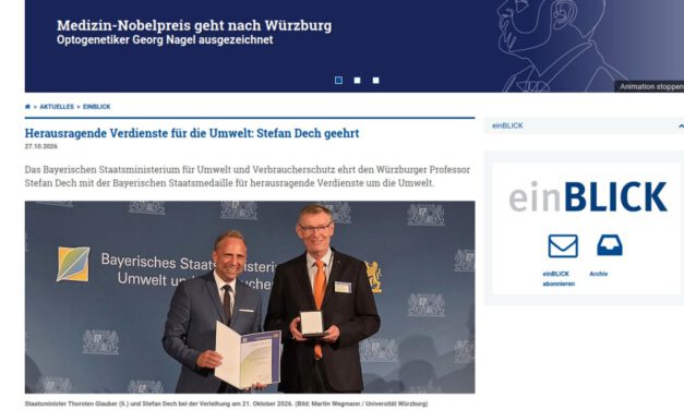 University Press reports on Stefan Dech receiving the Bavarian State Medal